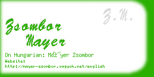 zsombor mayer business card